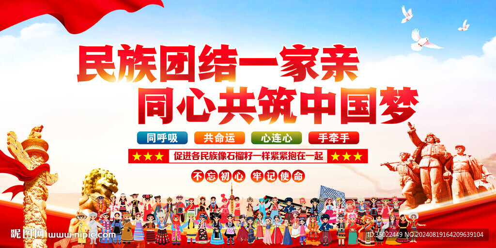 民族团结宣传展板