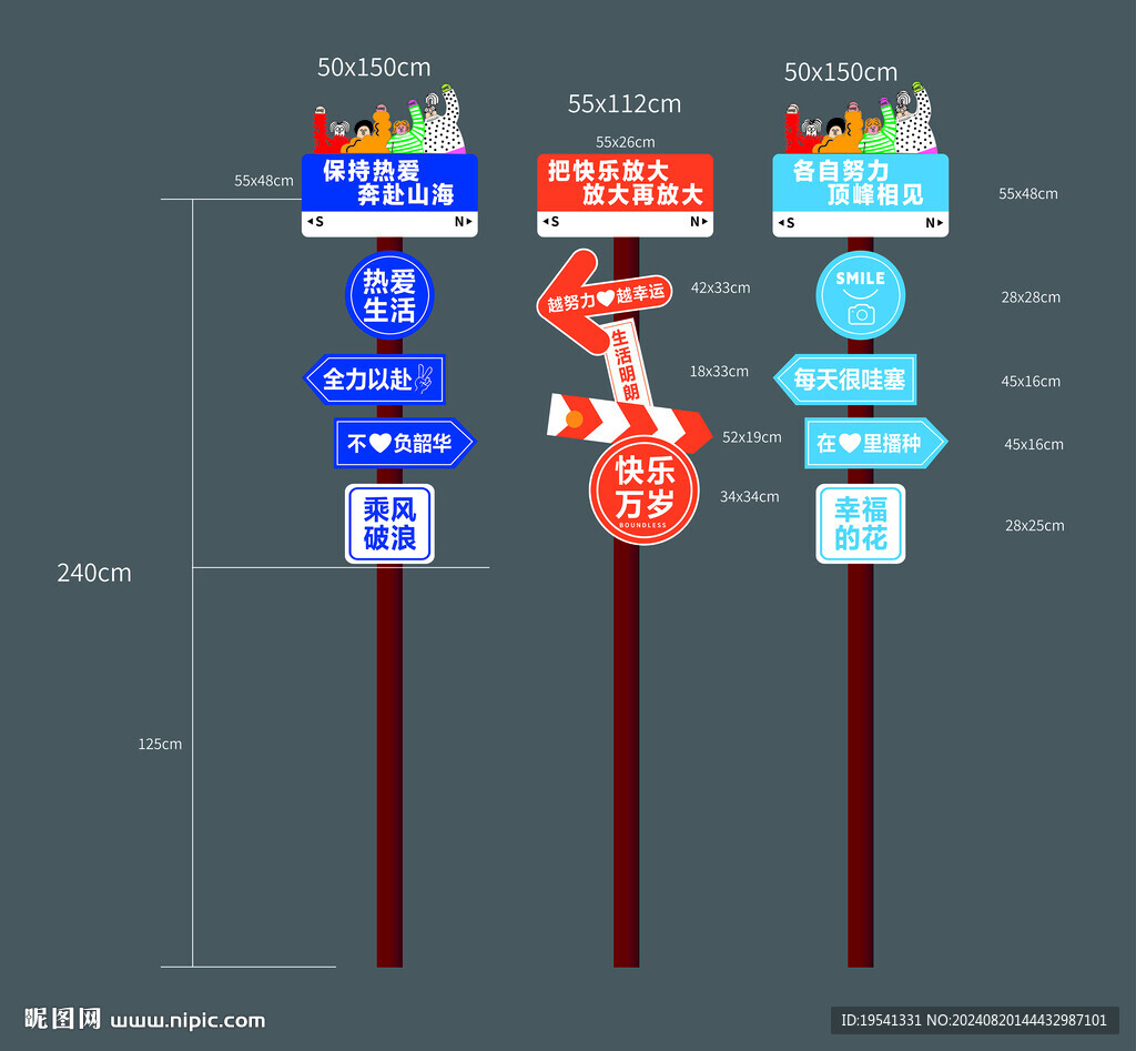 网红打卡指示牌