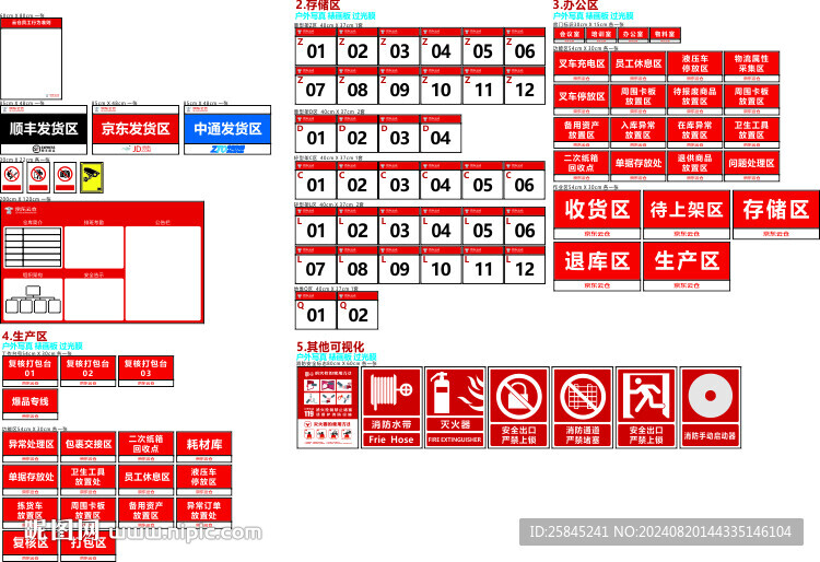 物流仓库可视化标识全套
