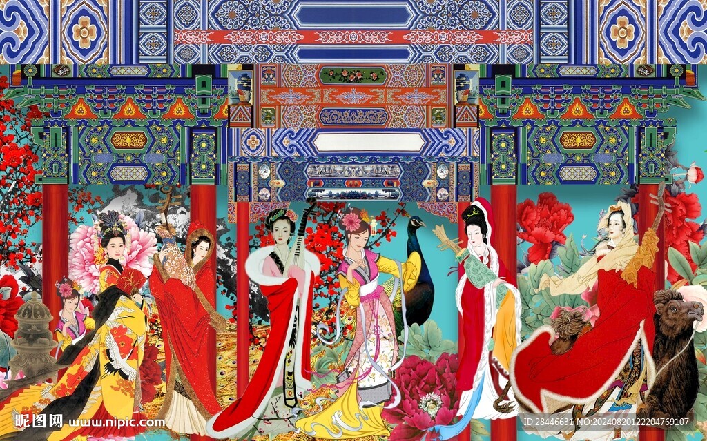 新中式背景墙 