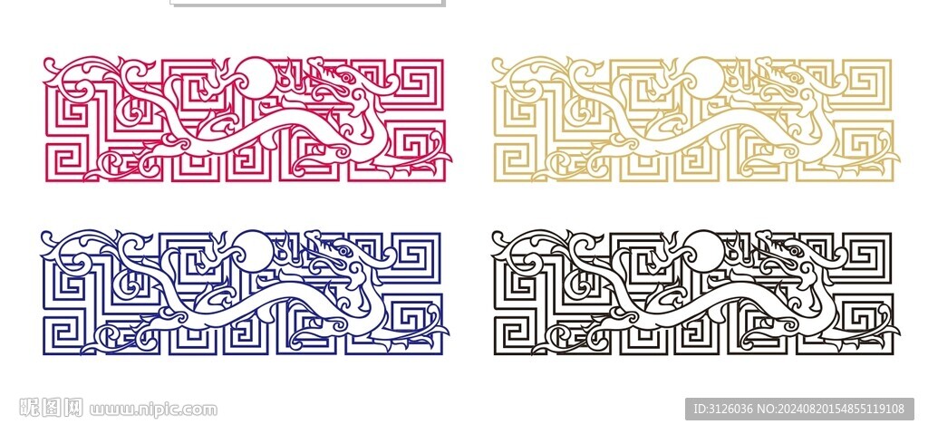 矢量龙纹
