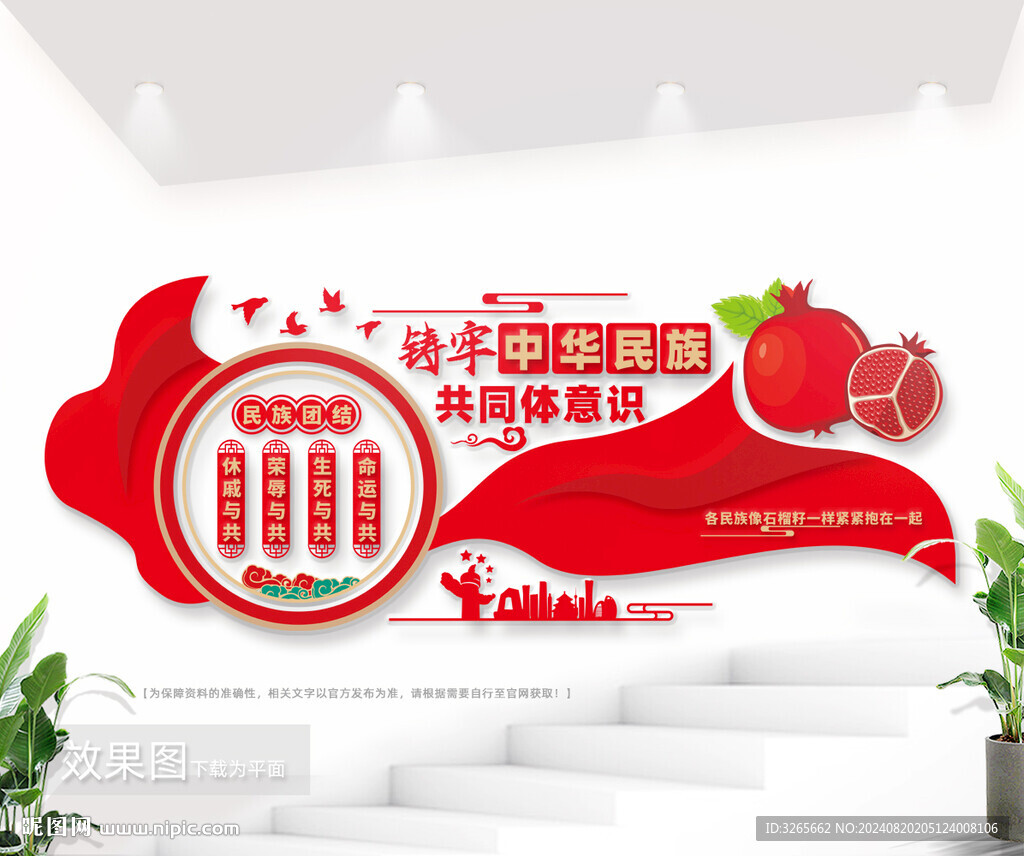 民族团结文化墙图片