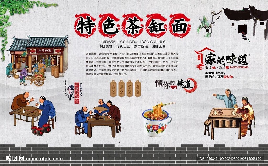 茶缸面背景墙 