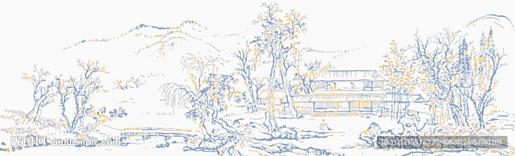 新中式山水画