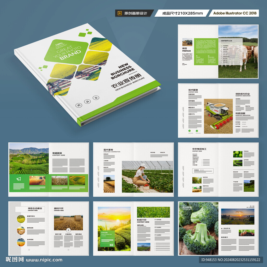 农业画册模板
