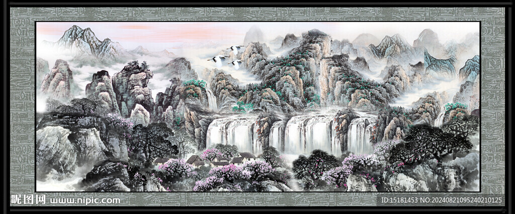 风景国画 