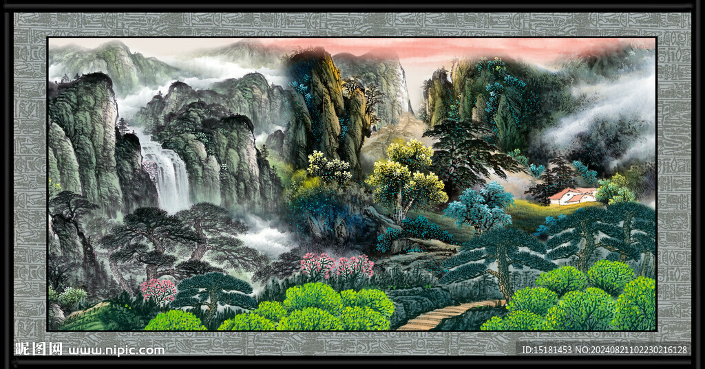 风景国画 