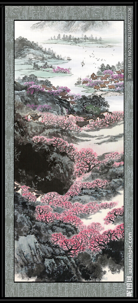 风景竖幅 