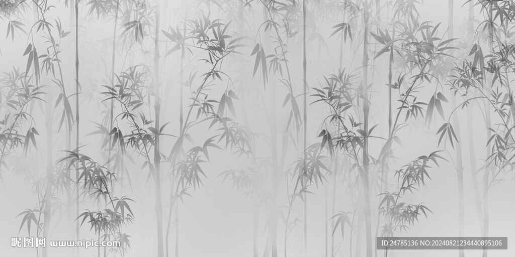 水墨竹林背景
