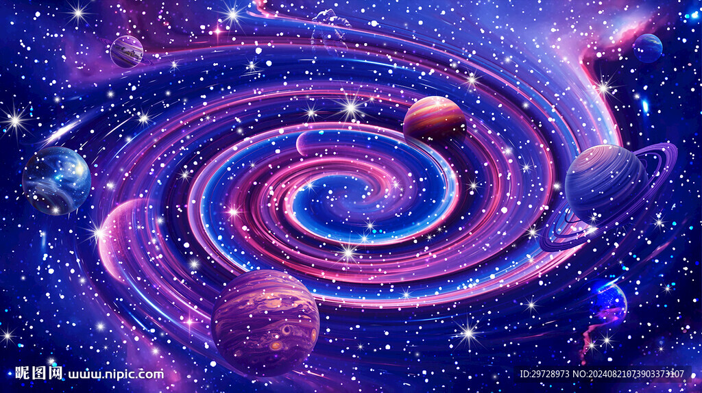 星空宇宙旋涡星球星系太空