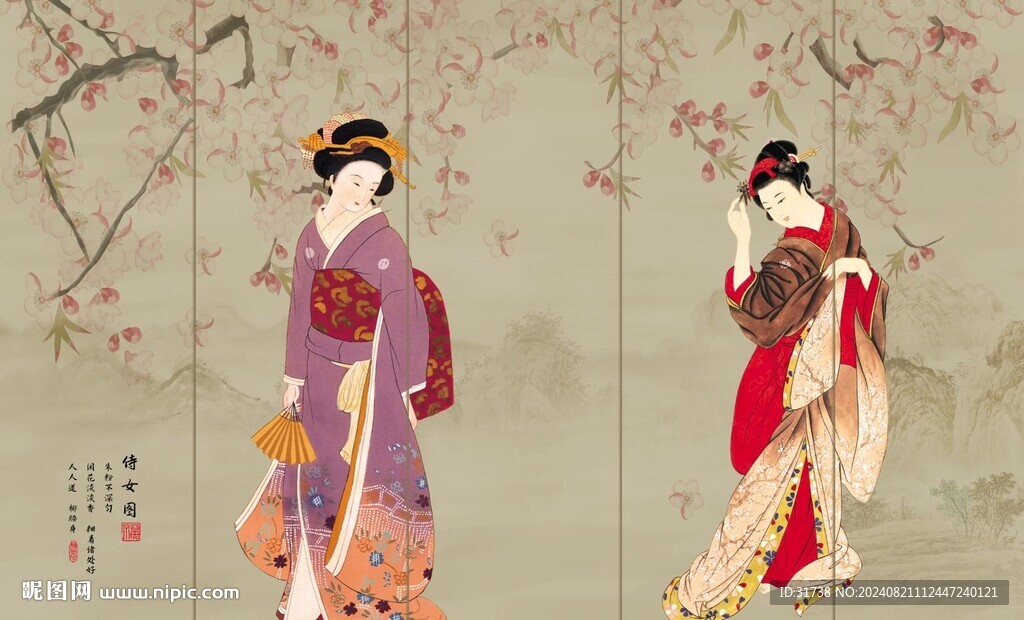侍女图 仕女图