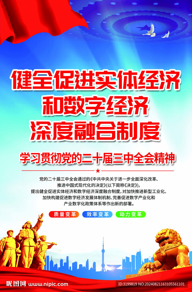 经济深度融合制度海报