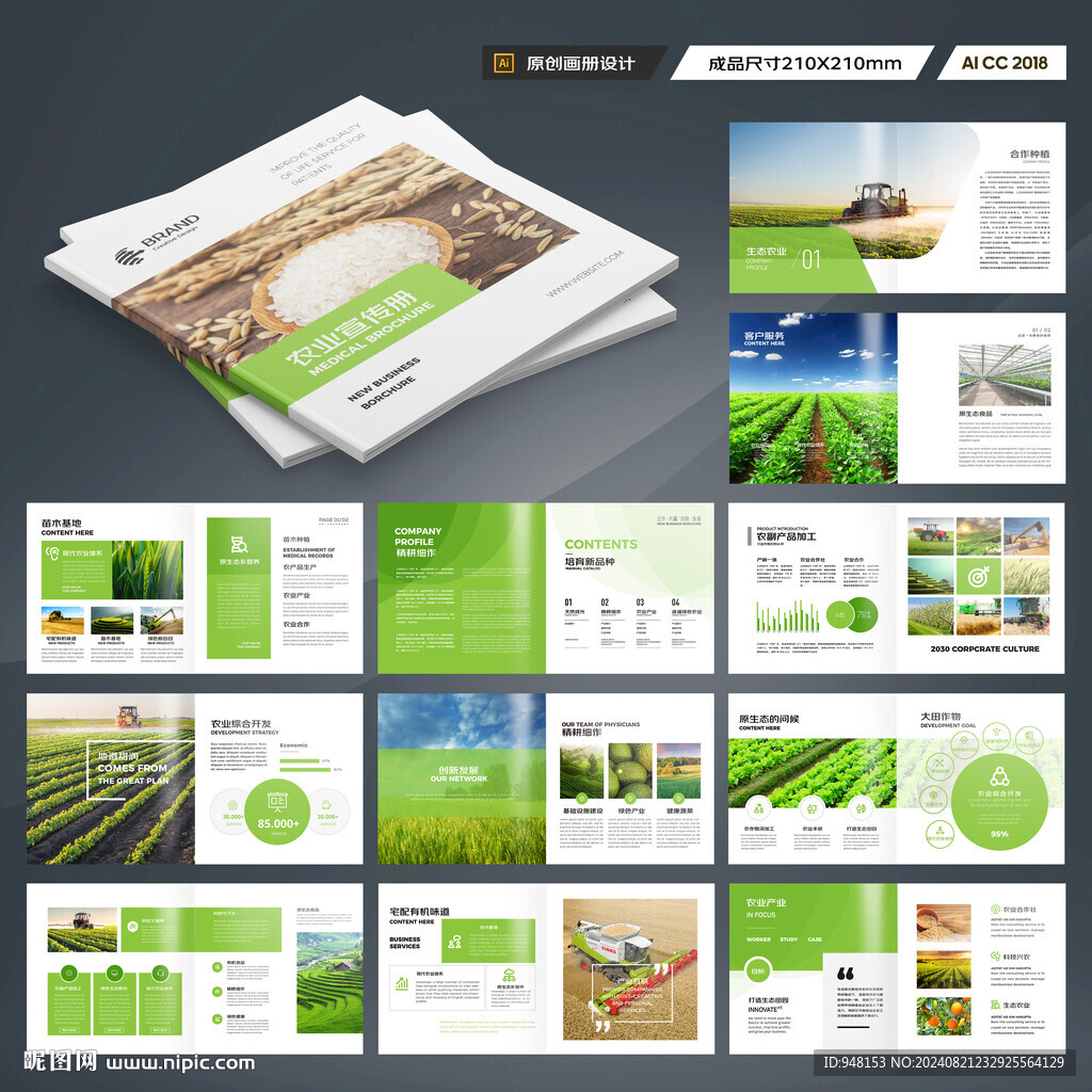 方形农业宣传册