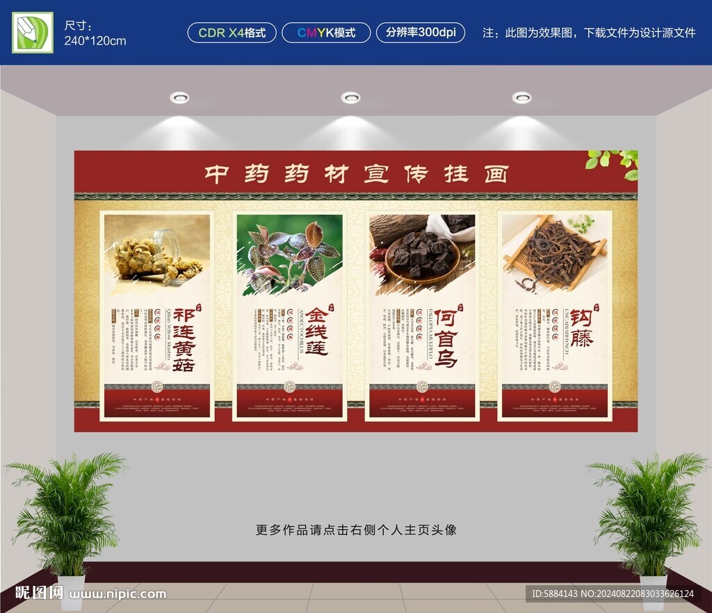 中药宣传挂画