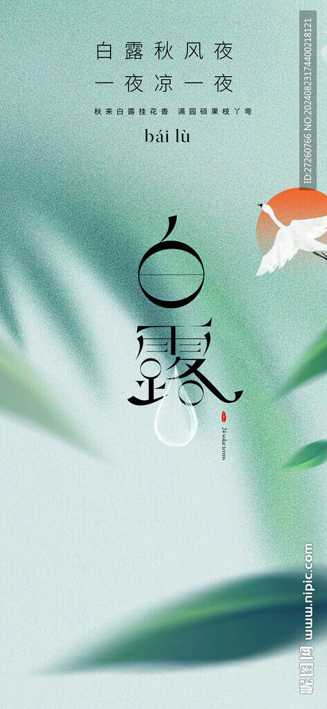 白露节气海报