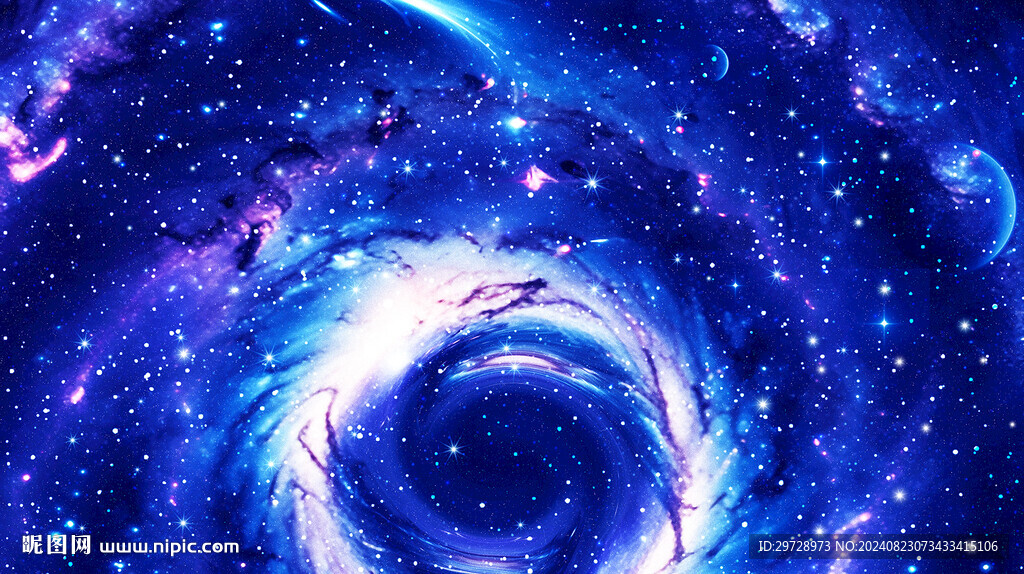 蓝色璀璨星空
