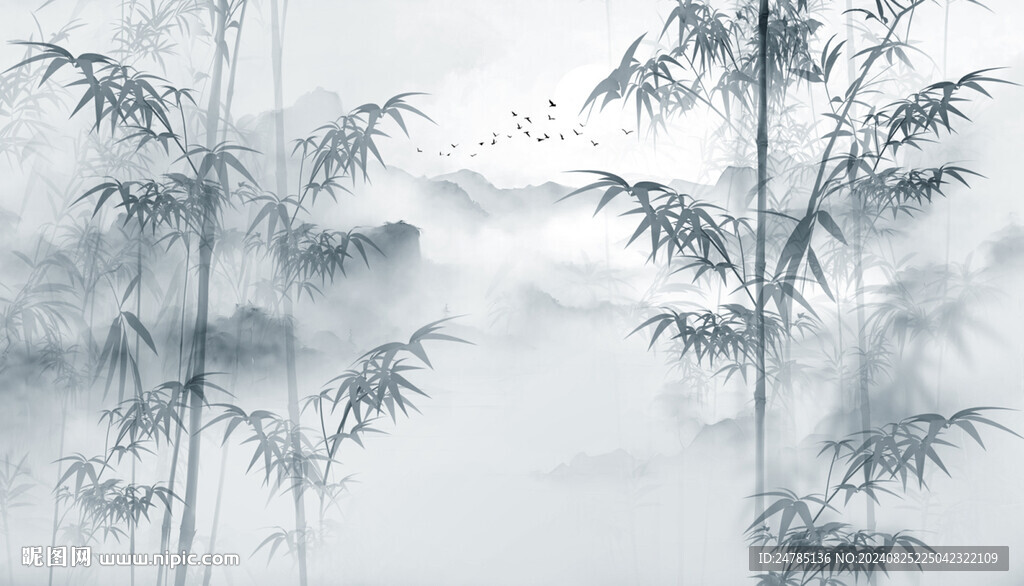 水墨竹子