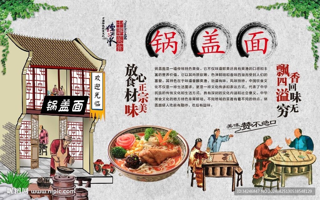 锅盖面 