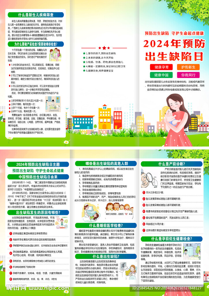 2024年预防出生缺陷日折页