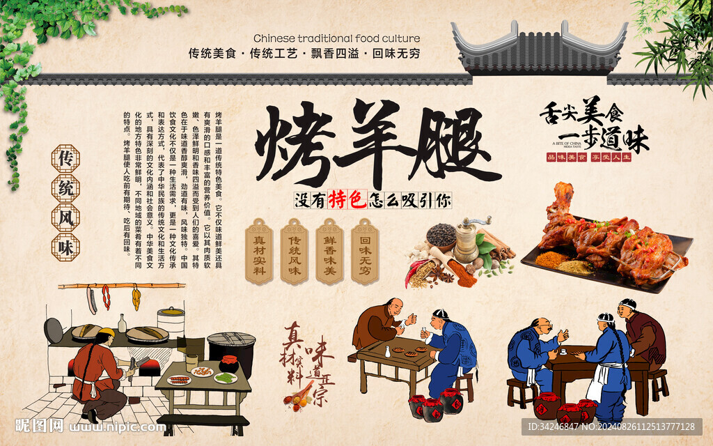 烤羊腿 
