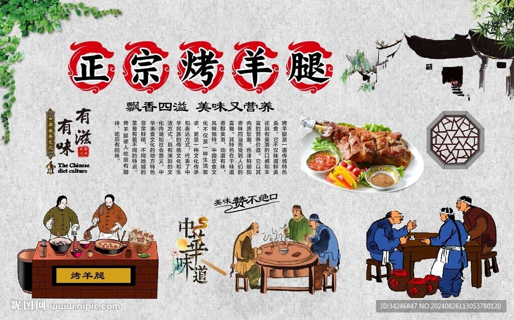 烤羊腿 