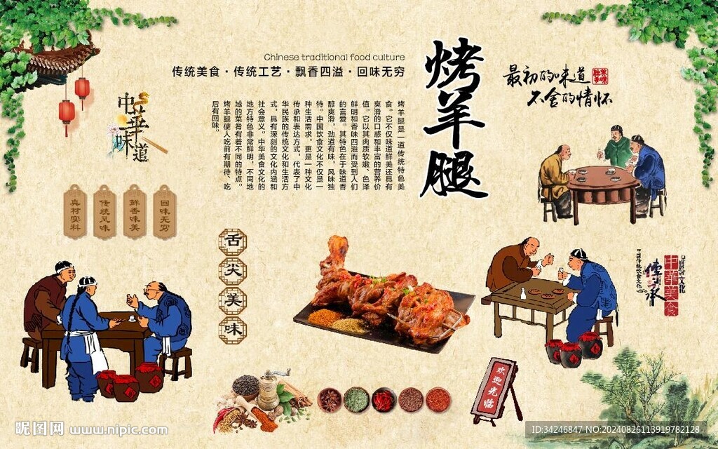 烤羊腿 