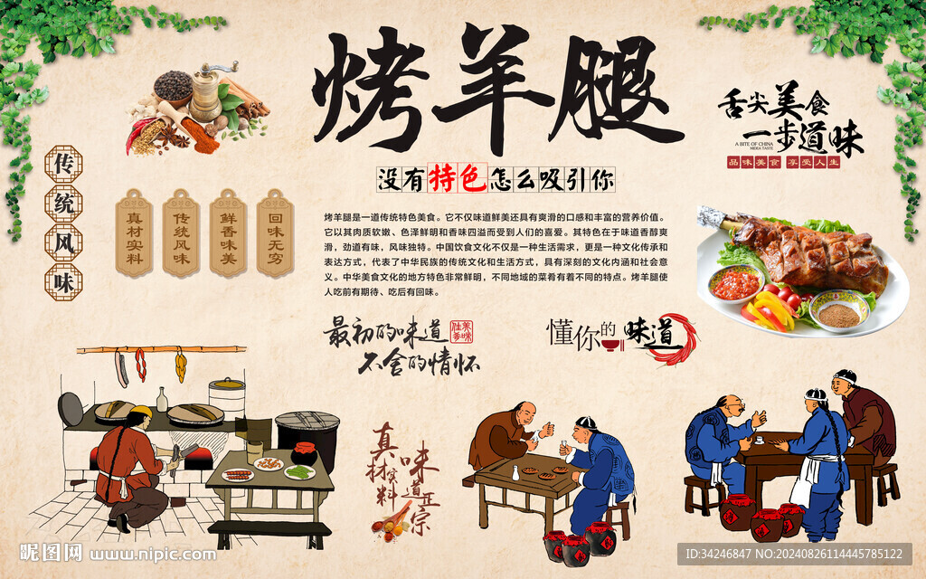烤羊腿 