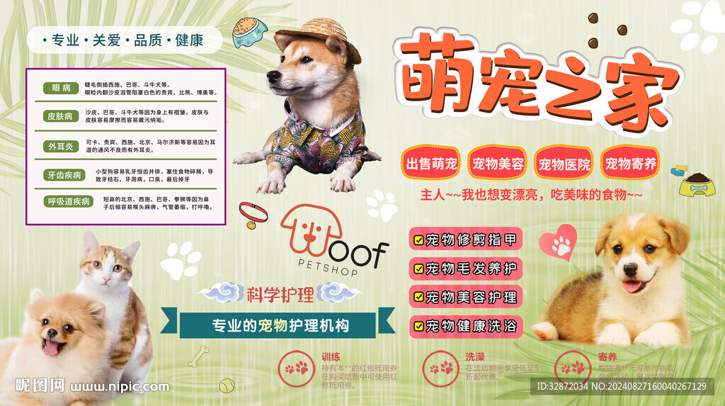 宠物店背景墙