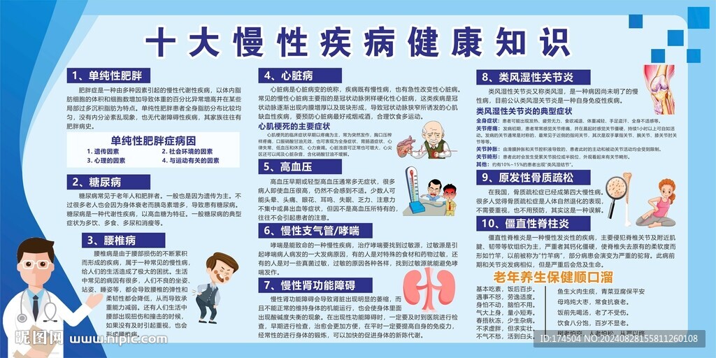 十大慢性疾病健康知识