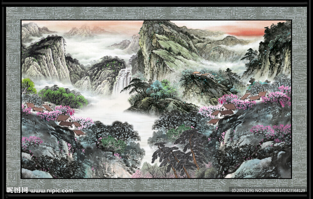 风景国画 