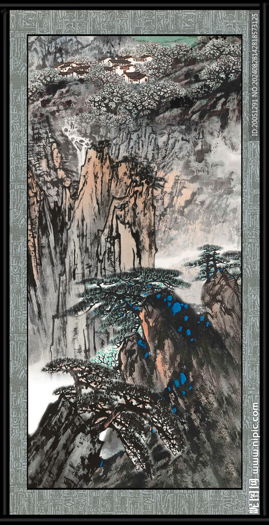 竖幅国画 