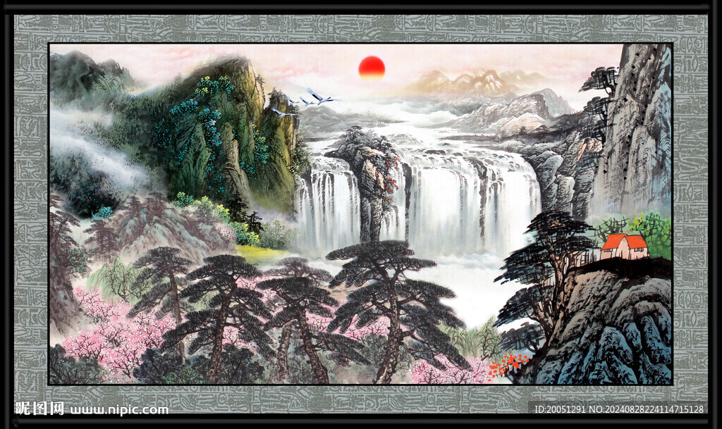 山水中堂画 
