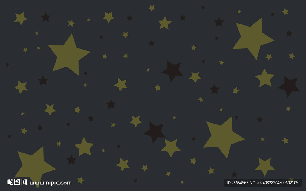 卡通夜色星空儿童房室内背景墙