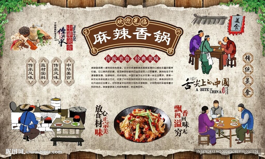 麻辣香锅背景 