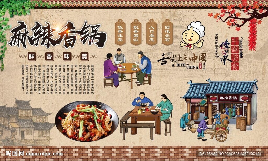 麻辣香锅背景 