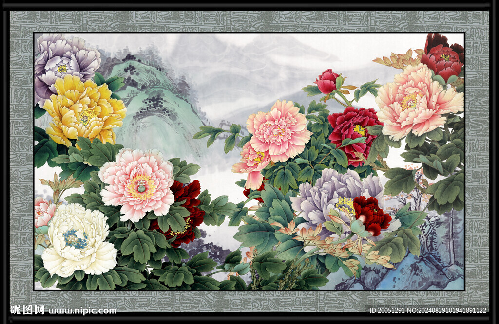 牡丹国画 