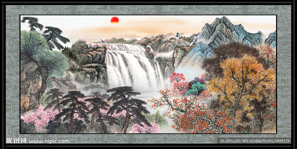 山水风景画图 