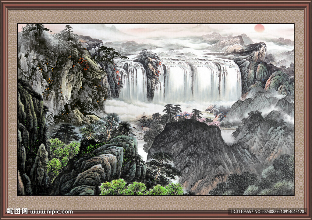新中式山水画 