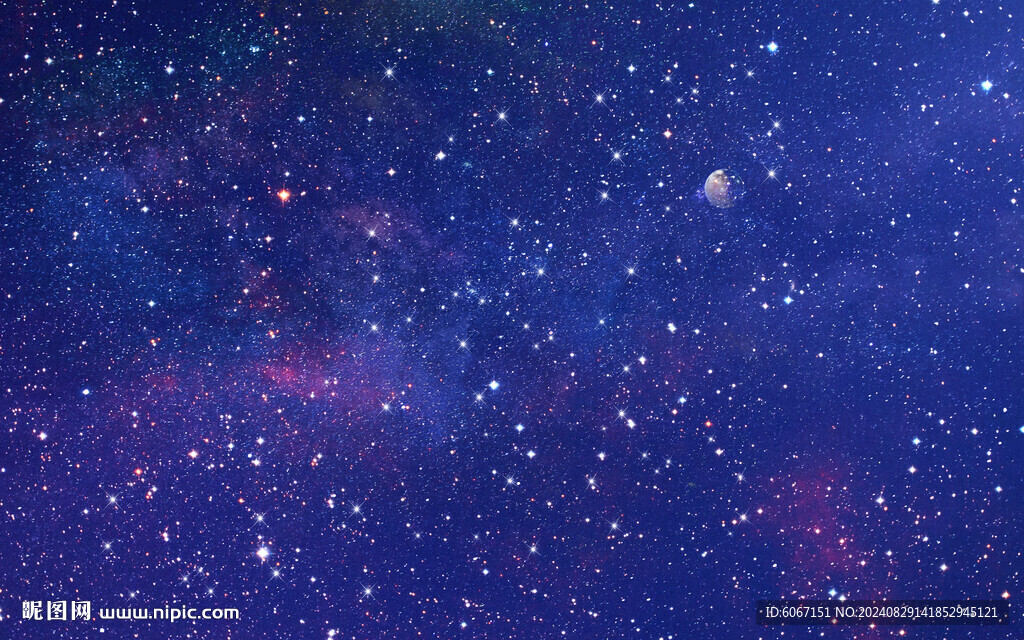 蓝色星空背景墙