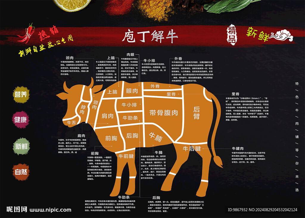 牛肉分割图