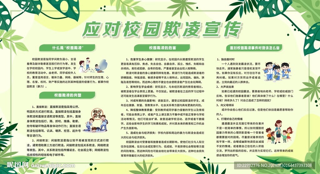 校园防欺凌安全教育知识宣传