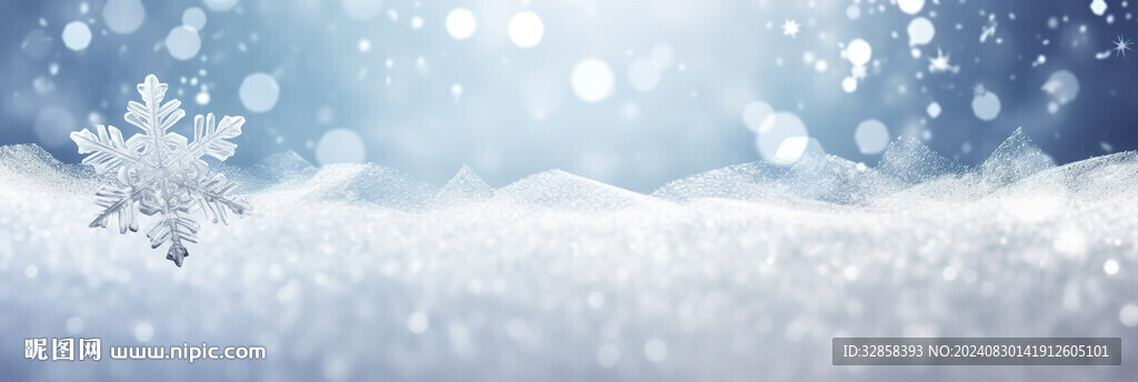 蓝底雪花背景