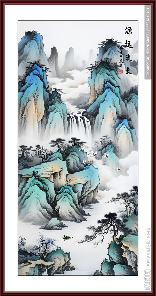 竖幅国画