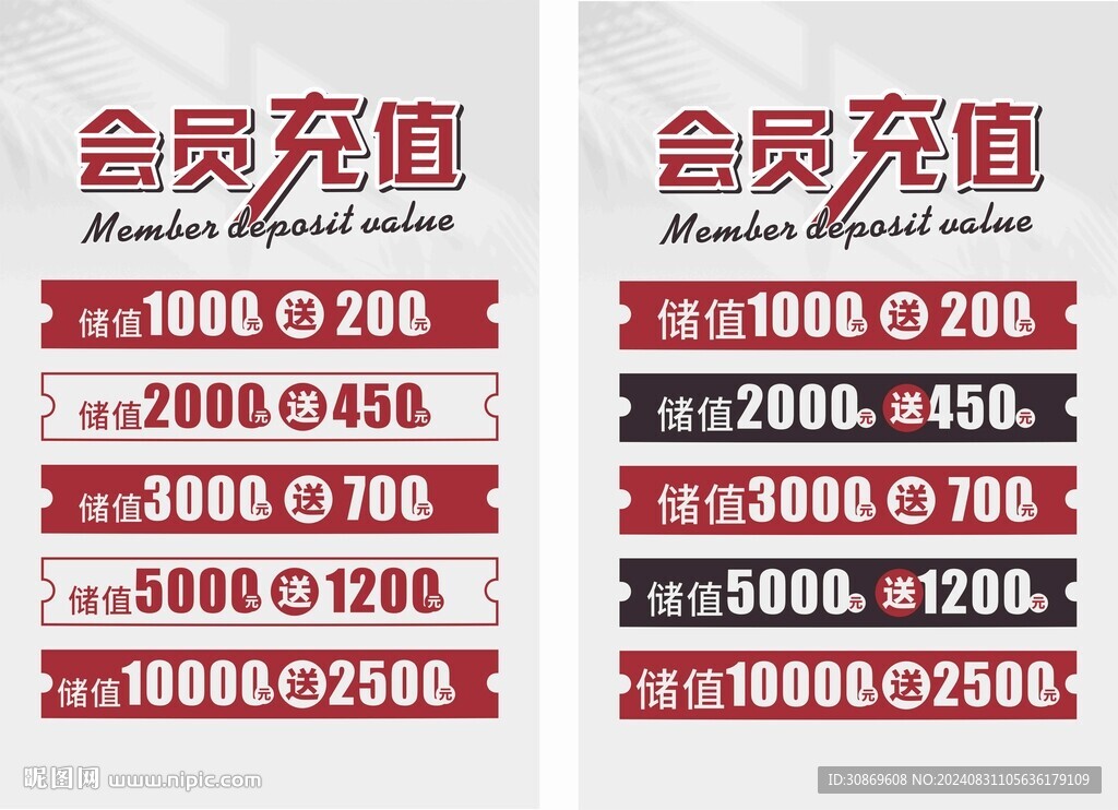会员充值海报