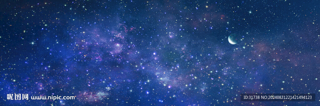 巨幅蓝色宇宙星空天花软膜