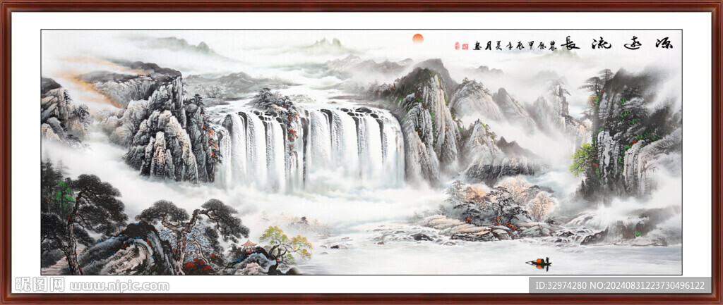 山水画水墨画