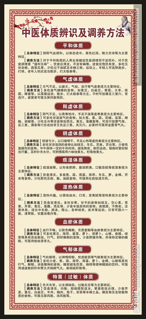 中医体质辨识展架
