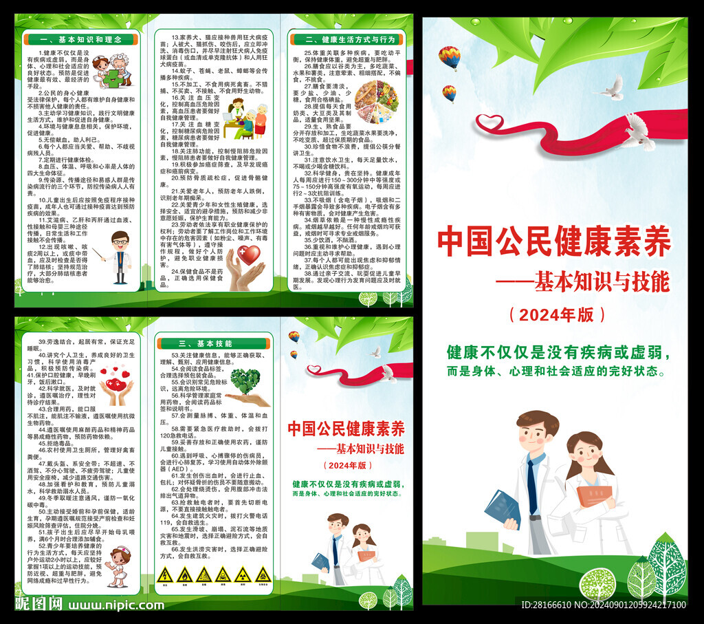 中国公民健康素养66条三折页