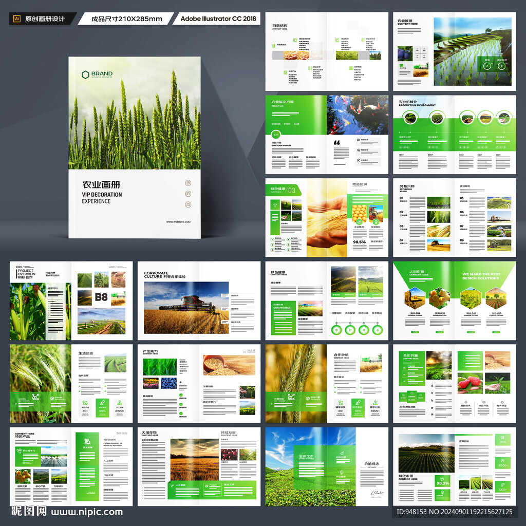 农业画册模板