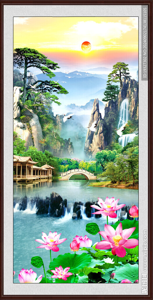 玄关山水风景画
